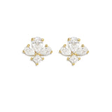 Pear & Asscher Cut Moissnaite Stud Earring Gift For Girls