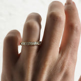 Princess Cut Half Eternity Wedding Band
