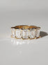 D Color Moissanite Emerald Cut Wedding Band