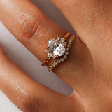 Chevron Style Moissanite Round Diamond Wedding Band