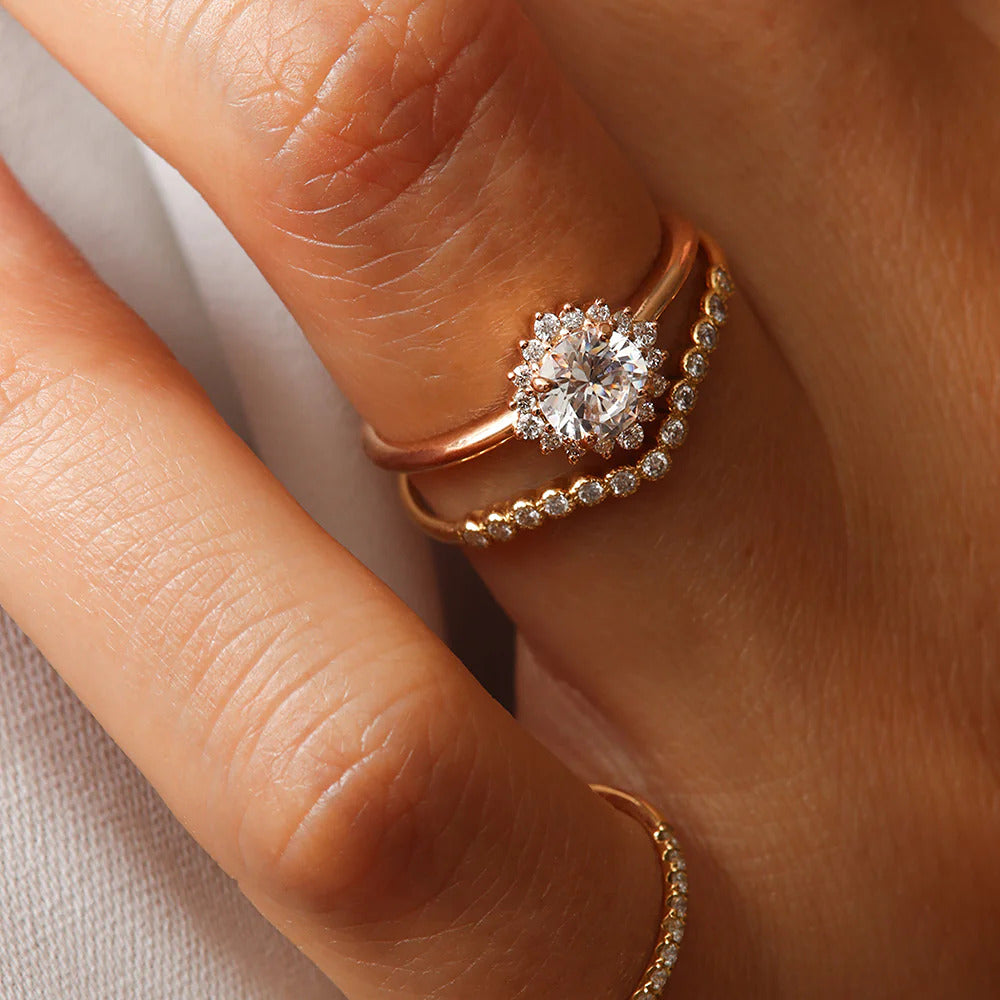 Chevron Style Moissanite Round Diamond Wedding Band