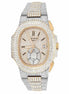 Moissanite Dual Tone Luxury Wrist Hip Hop Watch
