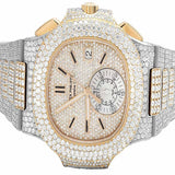Moissanite Dual Tone Luxury Wrist Hip Hop Watch