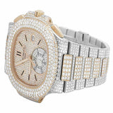 Moissanite Dual Tone Luxury Wrist Hip Hop Watch