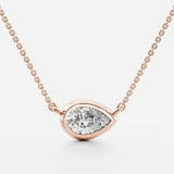 D Color Moissanite Pear Cut Solitaire Fancy Pendant