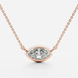 Marquise Cut Lab Created Diamond Solitaire Pendant