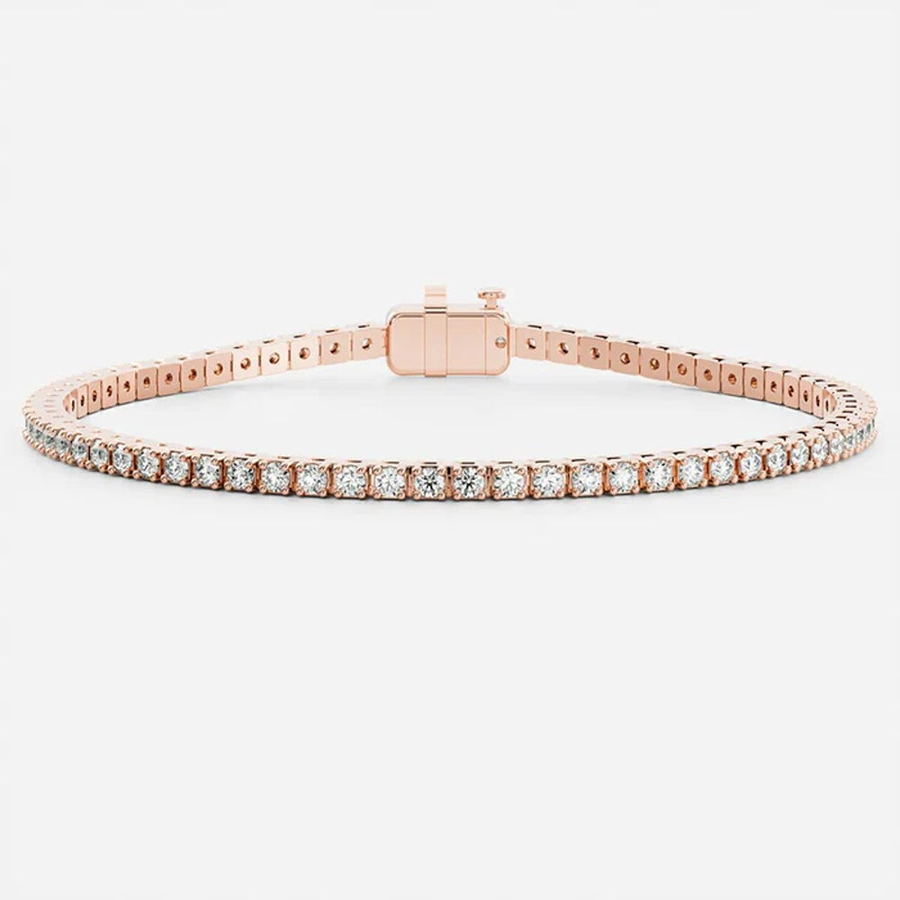 VVS1 Moissanite Round Cut Tennis Bracelet For Women