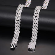 Iced Out Moissnaite Cuban Hip Hop Chain For Men's