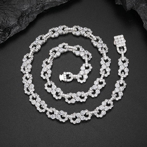 Moissnaite Diamond Iced Out Infinity Cuban Link Chine Gift For Men's