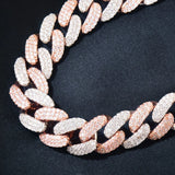 D Color Moissanite Buckle Clasp Curb Cuban Chain Gift For Men's