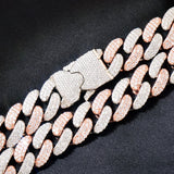 D Color Moissanite Buckle Clasp Curb Cuban Chain Gift For Men's