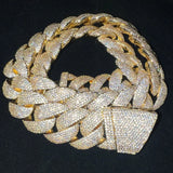 925 Sterling Silver VVS1 Moissanite Cuban Linked Chain