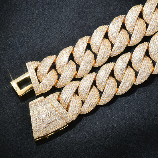 925 Sterling Silver VVS1 Moissanite Cuban Linked Chain