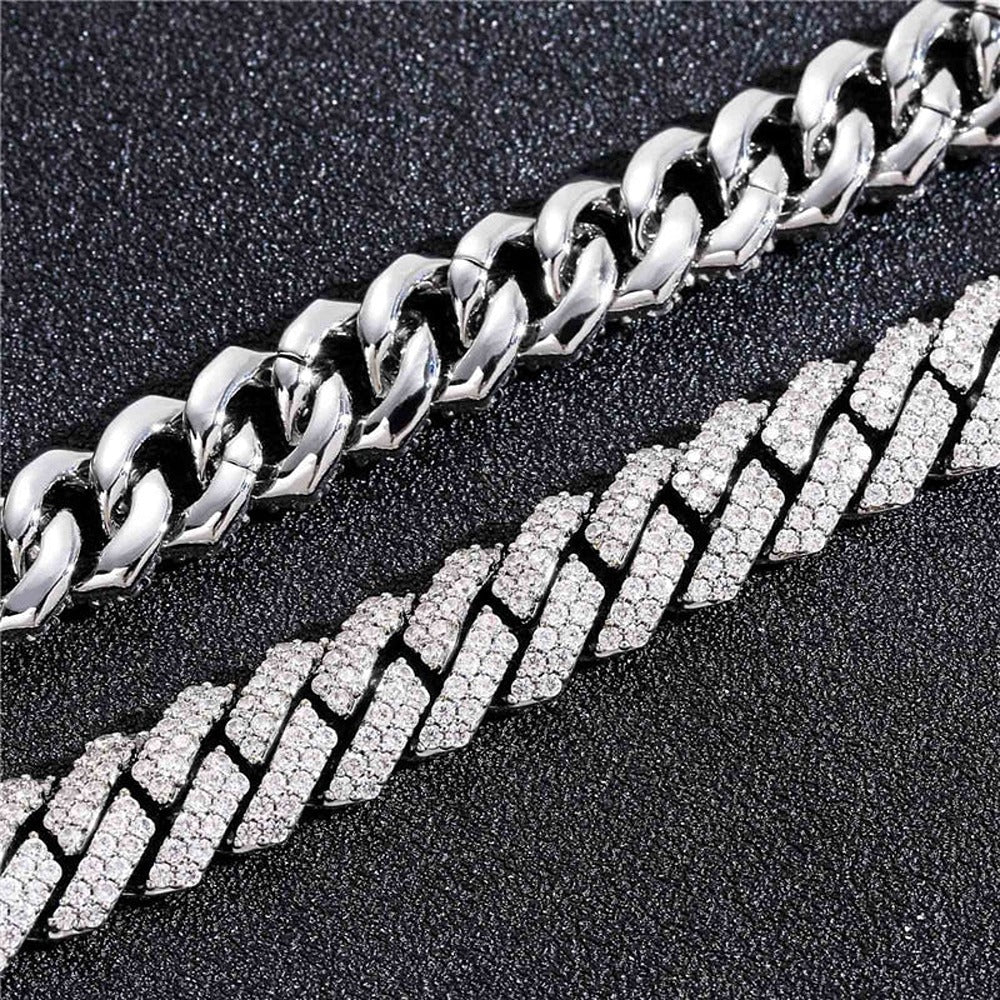 Moissanite Diamond Hip Hop Miami Cuban Linked Chain