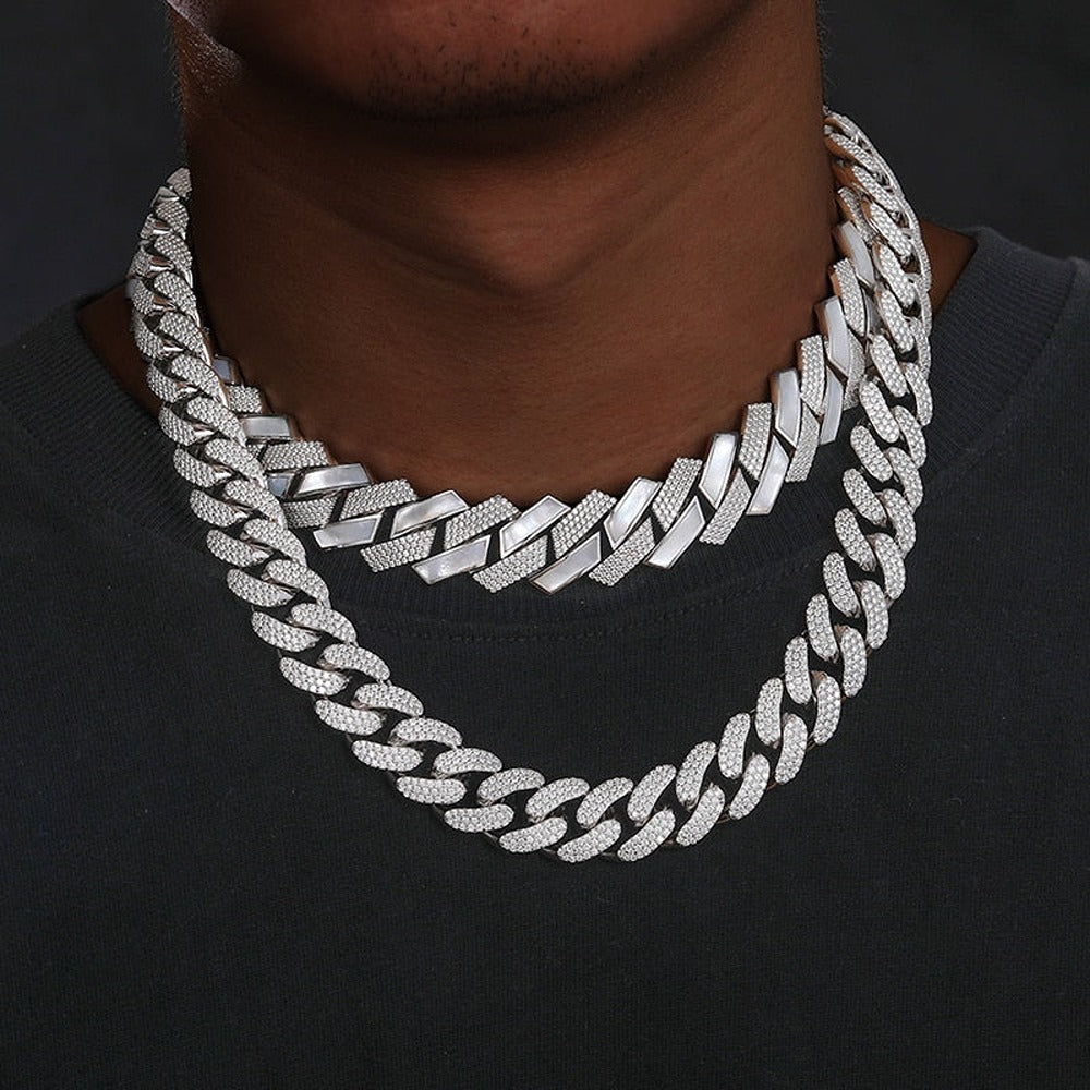 Full Moissanite Diamond Curb Hip Hop Cuban Chain For Him