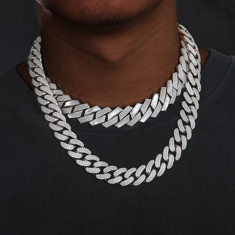 Full Moissanite Diamond Curb Hip Hop Cuban Chain For Him