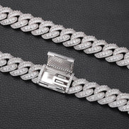 Iced Out Moissnaite Cuban Hip Hop Chain For Men's