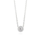 Moissnaite Round Cut Halo Fancy Pendant For Women