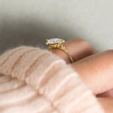 Marquise Cut Moissnaite Vintage Engagement Ring