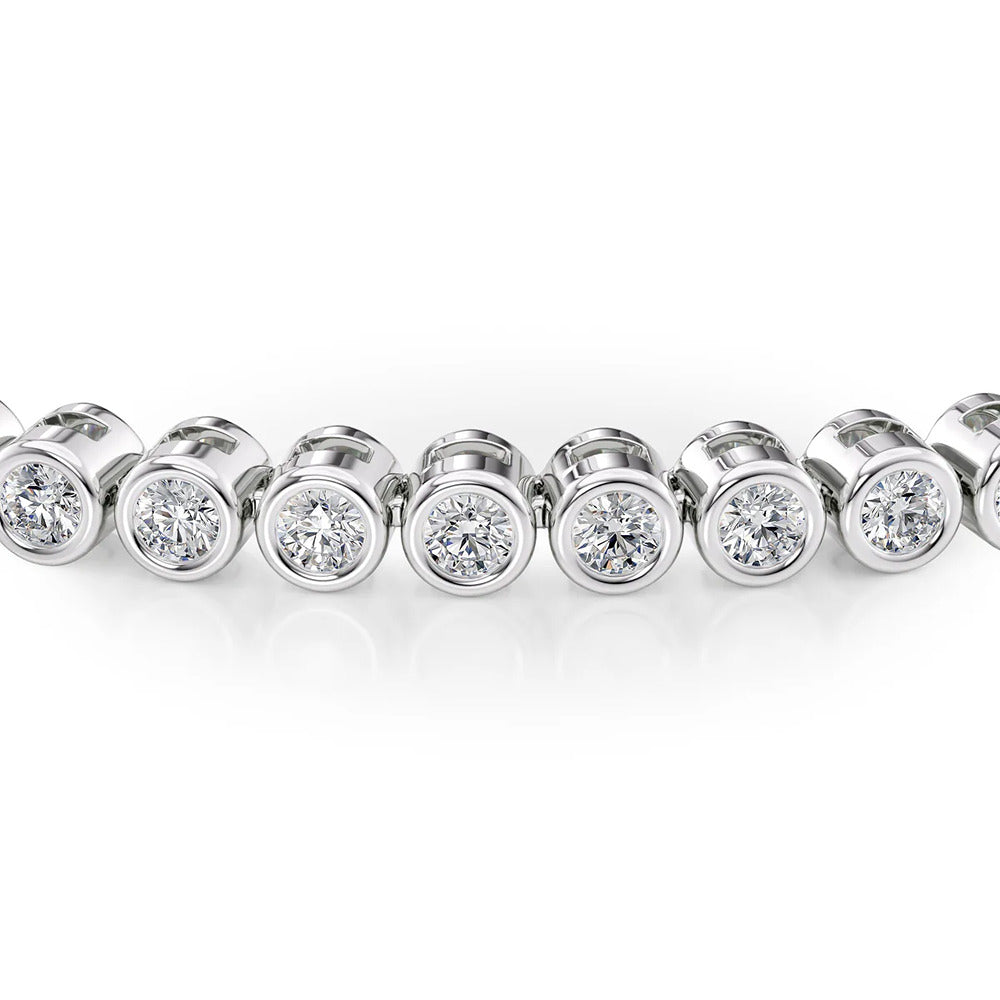 Round Cut Moissanite Diamond Tennis Bracelet