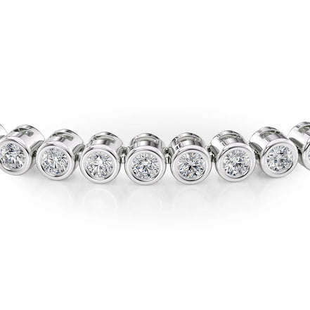 Round Cut Moissanite Diamond Tennis Bracelet
