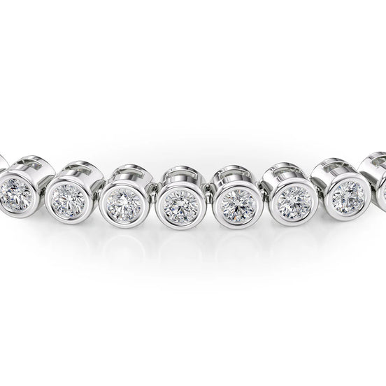 Round Cut Moissanite Diamond Tennis Bracelet