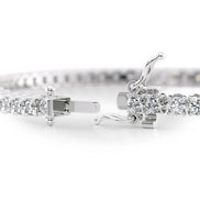 Round Brilliant Cut Moissanite Prong Setting Bracelet