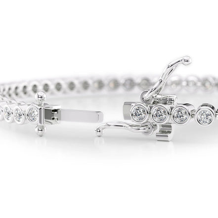 Round Cut Moissanite Diamond Tennis Bracelet