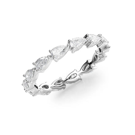 Pear Cut Moissanite Diamond Full Eternity Wedding Band