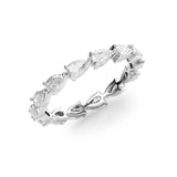 Pear Cut Moissanite Diamond Full Eternity Wedding Band