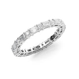 Round & Emerald Cut Full Eternity Moissanite Band