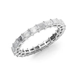 Lab Created Emerald Cut Full Eternity Wedding Proposal Band