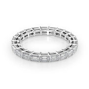 Moissanite Emerald Cut Full Eternity Wedding Proposal Band
