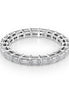 Moissanite Emerald Cut Full Eternity Wedding Proposal Band