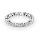Round & Emerald Cut Full Eternity Moissanite Band