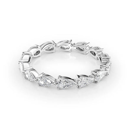 Pear Cut Moissanite Diamond Full Eternity Wedding Band