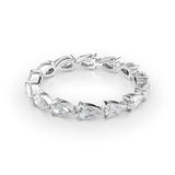 Pear Cut Moissanite Diamond Full Eternity Wedding Band