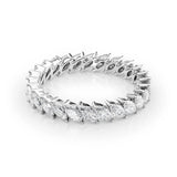 Full Eternity Moissanite Marquise Cut Wedding Band For Her