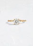 Moissanite Round Cut Distance Pave Engagement Ring