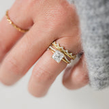 Moissanite Princess Cut Solitaire Engagement Ring