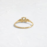 Round Cut Vintage Colorless Moissanite Engagement Ring