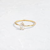 Cluster Pear Cut Moissanite Engagement Wedding Ring