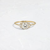 D Color Round Cut Vintage Moissanite Proposal Ring