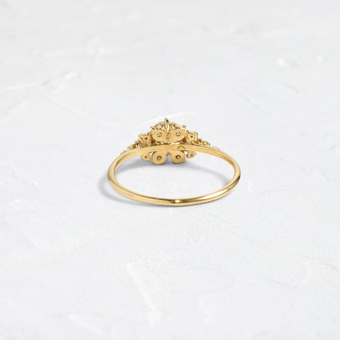D Color Round Cut Vintage Moissanite Proposal Ring