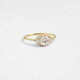 D Color Round Cut Vintage Moissanite Proposal Ring
