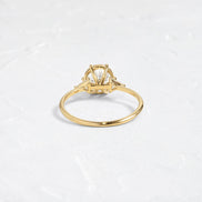 VVS1 Three Stone Round Cut Moissanite Promise Ring