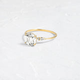 Moissanite Round Cut Five Stone D Color Engagement Ring