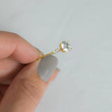Moissanite Round Cut Five Stone D Color Engagement Ring