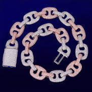 VVS1 Moissanite Duo Link Iced Out Hip Hop Chain