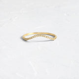 Moissanite Round Cut Curved Eternity Band